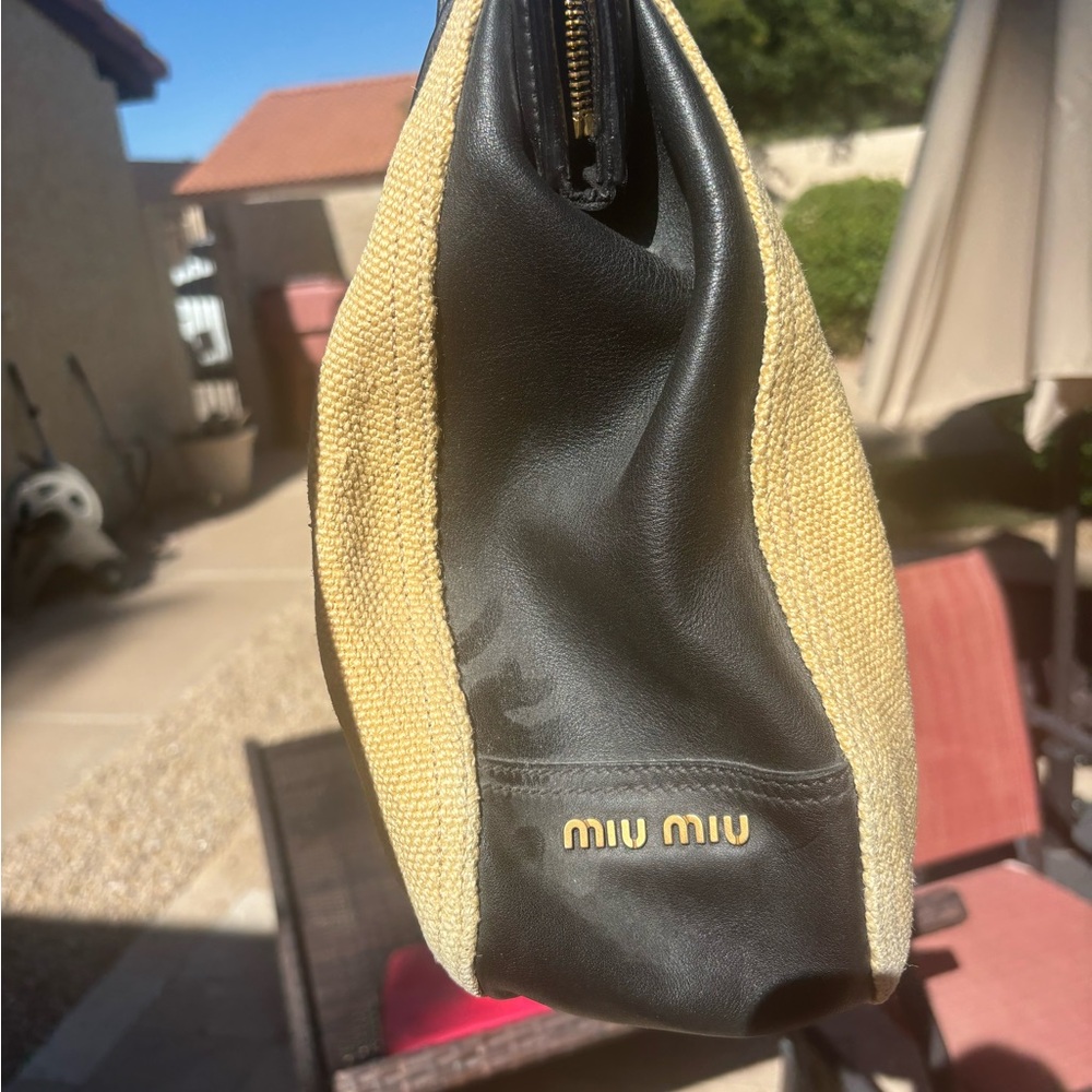 Tan Canvas Miu Miu bag from the 1990’s
